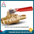 TMOK 1/8 &quot;NPT hembra x válvula de bola de latón mini macho, puerto completo, manija de palanca de 600 WOG